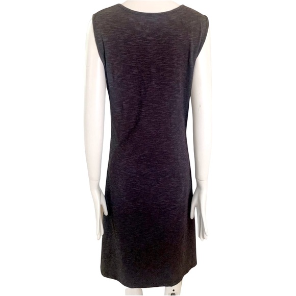HORNY TOAD Casual Knit Dress Sleeveless V-Neck Charcoal Grey Sporty Minimalist - Picture 14 of 15